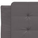 vidaXL Lit avec matelas gris 100x200 cm similicuir
