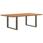 vidaXL Table à manger marron clair bois de chêne massif rectangulaire