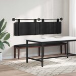 vidaXL Tête de lit suspendue Noir Tissu