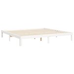 vidaXL Cadre de lit sans matelas blanc 200x200 cm bois massif de pin