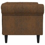vidaXL Fauteuil Chesterfield marron tissu