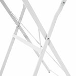 vidaXL Table bistrot Blanc Ø 50 x 71 cm Acier revêtu de poudre