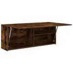 vidaXL Armoire murale de bain chêne fumé 100x25x40cm bois d'ingénierie