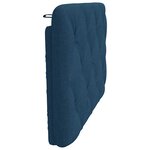 vidaXL Coussin de tête de lit bleu 90 cm tissu