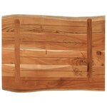 vidaXL Dessus de table 80x60x3 8 cm rectangulaire bois massif d'acacia
