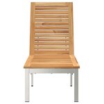 vidaXL Transat 1-personne Marron 207 x 58 x 35cm Bois d'acacia massif