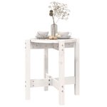 vidaXL Table basse Blanc Ø 42 5x45 cm Bois massif de pin