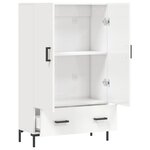 vidaXL Buffet haut blanc brillant 69 5x31x115 cm bois d'ingénierie