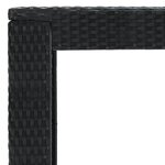 vidaXL Ensemble de bar de jardin 5 Pièces avec coussins noir poly rotin