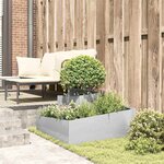 vidaXL Cache-pot de jardin Argent 80 x 80 x 50 cm Acier inoxydable