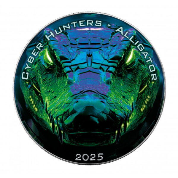 ALLIGATOR Cyber Hunters 1 Once Argent Monnaie 1 Dollars USA 2025