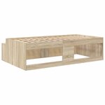 vidaXL Cadre de lit avec rangement Chêne sonoma 100 x 200 cm