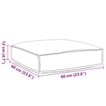 vidaXL Coussin Beige 60 x 60 x 12 cm Tissu Oxford