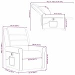 vidaXL Fauteuil inclinable de massage électrique gris foncé tissu