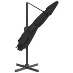 vidaXL Parasol cantilever à LED Noir 400x300 cm