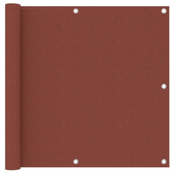 vidaXL Écran de balcon Terre cuite 90x500 cm Tissu Oxford