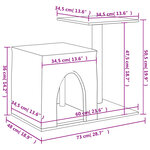 vidaXL Arbre à chat avec griffoirs en sisal gris foncé 50 5 cm