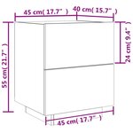 vidaXL Armoire de chevet avec lumières LED chêne sonoma