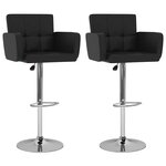 vidaXL Tabourets de bar lot de 2 noir similicuir