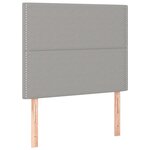 vidaXL Sommier à lattes de lit avec matelas et LED Gris clair 90x200cm
