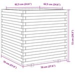 vidaXL Jardinière 70x70x72 cm bois de pin imprégné