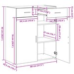 vidaXL Cabinet de rangement Chêne noir 80x42 5x93 5 cm Bois d'ingénierie