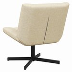 vidaXL Chaise pivotante Crème 63 x 75 x 76 cm tissu