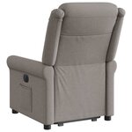 vidaXL Fauteuil inclinable électrique taupe tissu