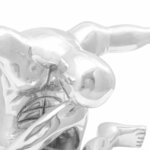 vidaXL Sculpture Argent 91.5 x 32 x 33 cm Aluminium