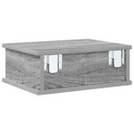 vidaXL Table de chevet Gris Sonoma 40 x 31 x 15 cm Bois d'ingénierie