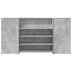 vidaXL Bureau de réception gris béton 200x50x103 5cm bois d'ingénierie
