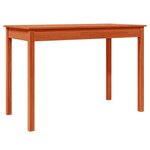 vidaXL Table à manger marron cire 110x55x75 cm bois massif de pin