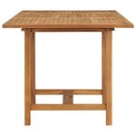 vidaXL Table extensible de jardin (110-160)x80x75 cm Teck solide