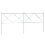 vidaXL Tête de lit de remplacement métal blanc 200 cm