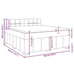 vidaXL Sommier à lattes de lit avec matelas Taupe 180x200 cm Tissu