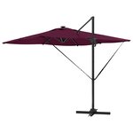 vidaXL Parasol Rouge bordeaux 286 x 285 x 270 cm Aluminium