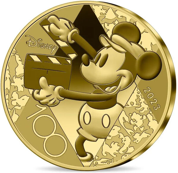 Pièce de monnaie en Or 50 Euro g 7.77 (1/4 oz) Millésime 2023 MICKEY MOUSE DISNEY