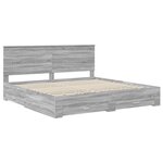 vidaXL Cadre de lit Gris Sonoma 200 x 200 cm Bois d'ingénierie