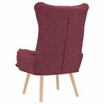 vidaXL fauteuil Bordeaux 69 x 74 x 93 cm Tissu Sherpa