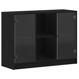 vidaXL Buffet Chêne noir 102 x 37 x 75 5 cm Bois d'ingénierie