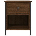 vidaXL Tables de chevet 2Pièces chêne marron 40x42x50cm bois d'ingénierie