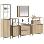 vidaXL Ensemble de mobilier de salle de bain avec étagère 5 Pièces Beige