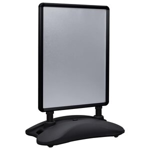 vidaXL Support d'affiche A1 à base d'eau Noir Alliage d'aluminium