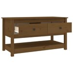 vidaXL Table basse Marron miel 102x49x55 cm Bois massif de pin