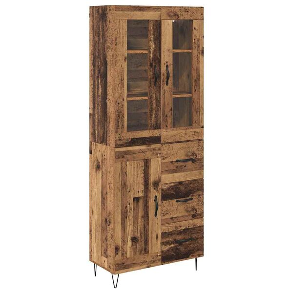 vidaXL Haut Armoire Bois Ancien 69 5 x 34 x 90 cm Bois d'ingénierie
