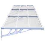 vidaXL Auvent de porte Gris et transparent 358 5x90 cm Polycarbonate