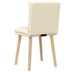 vidaXL Chaises à manger lot de 2 crème tissu