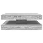 vidaXL Table basse rotative à 360 degrés sonoma gris 90x90x34 5 cm