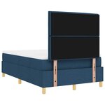 vidaXL Lit à ressorts avec matelas Bleu 120 x 200 cm tissu