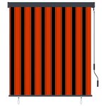 vidaXL Store roulant d'extérieur 140x250 cm Orange et marron